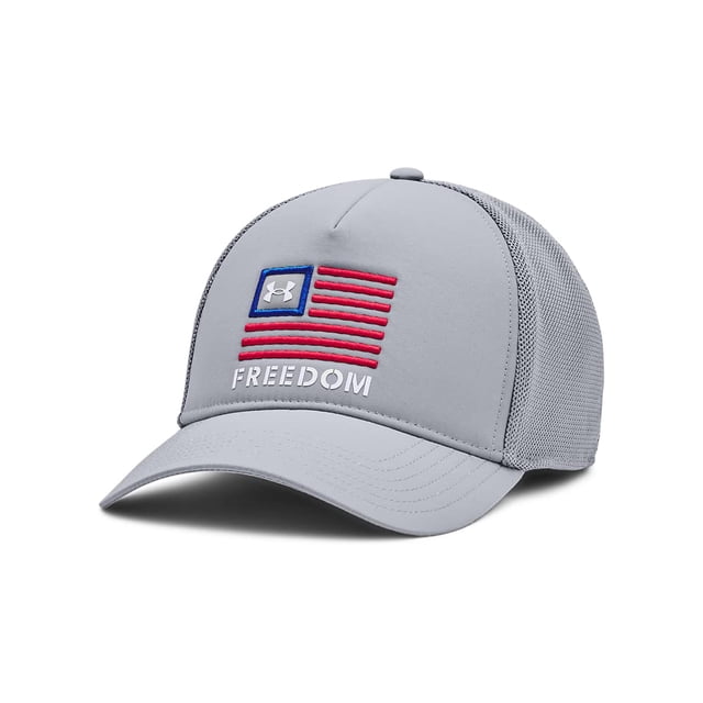 Gorra Under Armour Freedom Trucker para hombre acero/rojo