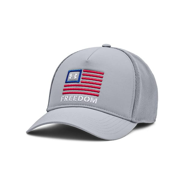 Gorra Under Armour Freedom Trucker para hombre acero/rojo