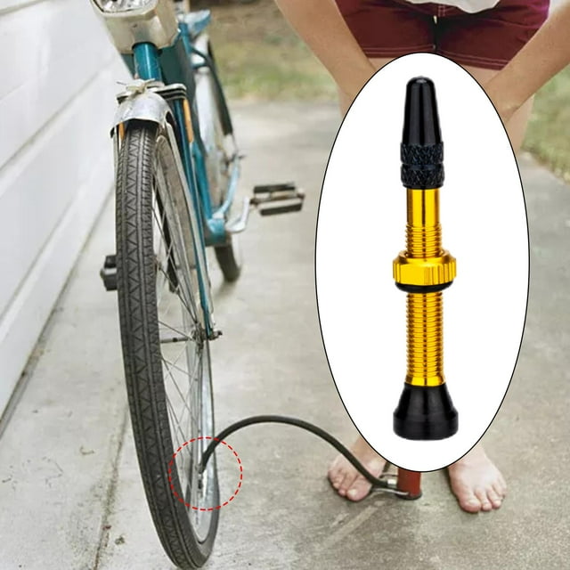 Válvula Presta Shamjiam Extensión Llanta 40mm Aleación Amarillo