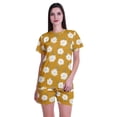 thumbnail image 1 of Moomaya Printed Tees Shorts Pajamas Set For Women Sleepwear Pjs For Girls, 1 of 6