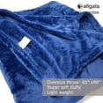 thumbnail image 2 of Allgala 60x90 Super Soft Flannel Plush Light Weight Throw Blanket-Royal-BLK82505, 2 of 4