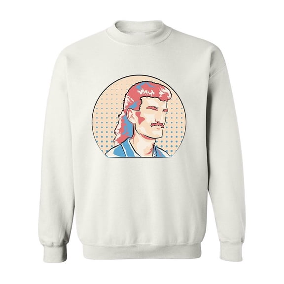 80's Style Man Portrait Sweatshirt Men -Image by Shutterstock, Male Medium