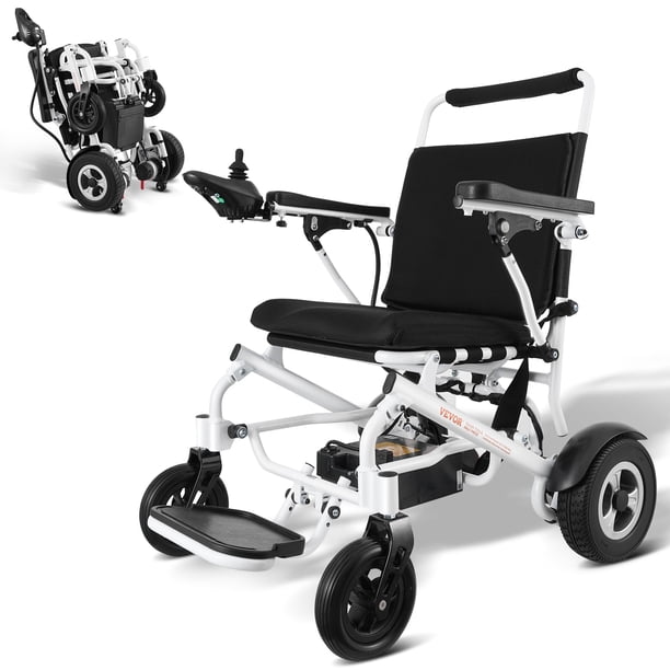 Silla de ruedas eléctrica VEVOR para adultos mayores, capacidad de peso de 136 kg, 50 cm de ancho, ligera, plegable, motorizada, de aleación de aluminio, todoterreno y de largo alcance.