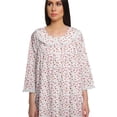 thumbnail image 5 of Moomaya Button Placket Knee Long Nightdress For Women Printed Nightwear, 5 of 6