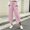Pink, variant on Women Striped Cropped Capri Pants Sevevn Drawstring Elastic Waist Irregular Hem Casual Trousers With Large Side Pockets, Multi‑Color Options For Summer Daily Wear