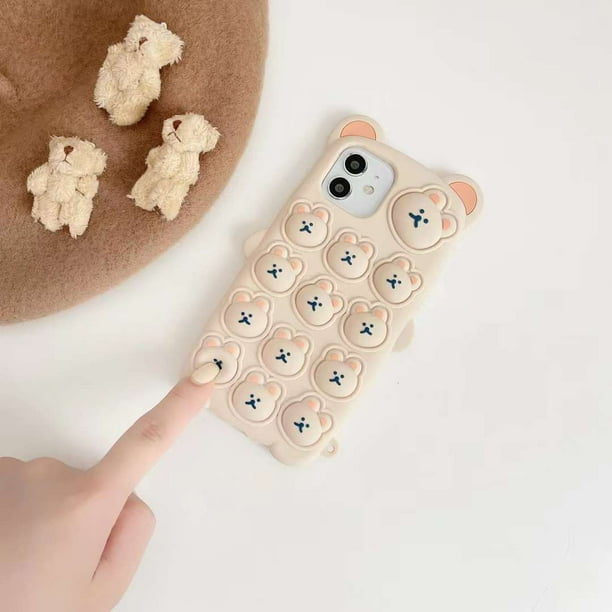 Phone Case For Iphone Case Cartoon Funny Cute Fun Silicone Design Cover For Girls Kids Boys Teen Fashion Cool Protective Aesthetic Bear Girl Cases Iphone 11pro Max Beige Single Shell Walmart Com