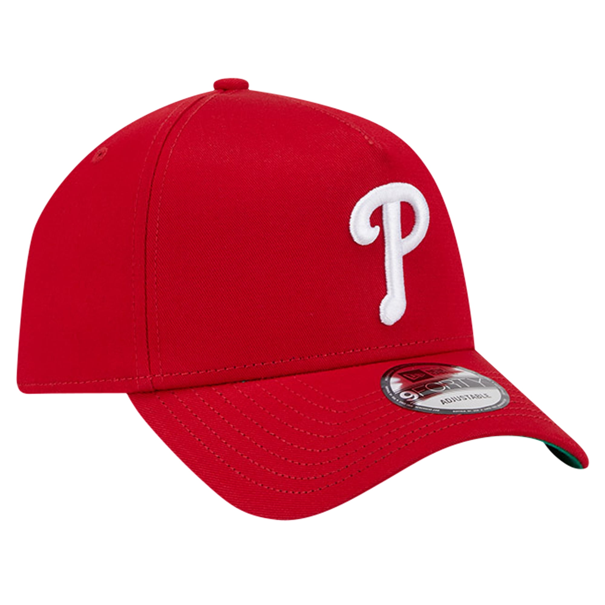 Men's New Era Red Philadelphia Phillies Team Color A-Frame 9FORTY Adjustable Hat