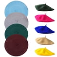 thumbnail image 5 of harmtty Women Beret Cap Retro Stain-resistant Fine Texture Dress Up Portable Classic Stretchable French Beret, 5 of 5