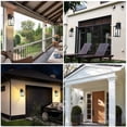 thumbnail image 3 of 14" Outdoor Lighting Wall Mount Dusk to Dawn Sensor Porch Light Fixture with Matte Black Finish, E26, 3 of 8