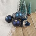 thumbnail image 2 of 4 bolas navideñas de lujo de cristal azul, adornos navideños que añaden un ambiente festivo a la decoración de tu hogar, porches y ventanas, 2 of 5