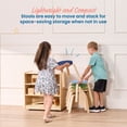 thumbnail image 5 of ECR4Kids Bentwood Stackable Stools, 12in Seat Height, Classroom Furniture, Earthtone, 6-Piece, 5 of 9
