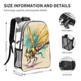 thumbnail image 4 of Zufioo Cartoon Dragonfly Art Print Transparent Backpack, 16-inch PVC Waterproof Schoolbag, Suitable for Campus Work and Travel, Unisex, 4 of 7