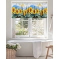 thumbnail image 4 of Valance Curtains for Windows Sunflower Kitchen Curtians Window Treatment Mountain Scenery Topper Curtain Rod Pocket Valances for Kitchen Bathroom Living Room 54x18in, 4 of 9