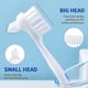 thumbnail image 5 of Cepillo de dientes especial para limpieza de dentaduras postizas, juego de cepillos de limpieza de doble cabezal (rojo y azul), 5 of 5