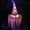 Pink, variant on Loyerfyivos 2PC Creative Halloween Glowing Witch Hat Ghost Festival With Light Party Decoration Props LED Witch Magician Wizard Hat - Hot Pink
