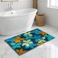 thumbnail image 2 of Unique Bargains Printed Ultra Soft Absorbent Shaggy Bath Mat Blue 32" x 20", 2 of 6