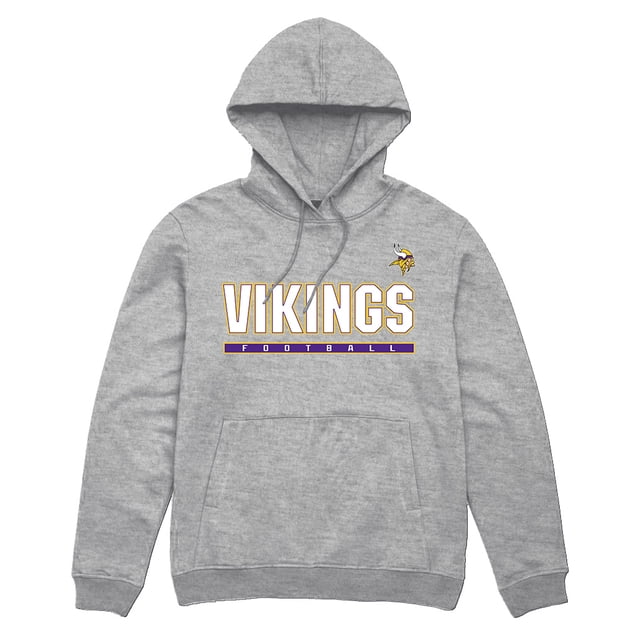 NFL Minnesota Vikings Block Text Sport-Grey Small Hoodie