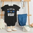 thumbnail image 3 of US Air Force Fly Fight Win USAF Romper Boys or Girls Infant Baby Brisco Brands 18M, 3 of 6