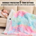 thumbnail image 6 of PMONPA Heated Blanket for Adult, Soft Faux Fur & Sherpa Electric Blanket, Fast-Heating with 10 Heating Levels & 5 Options Auto off, 51"x 61", Rainbow, 6 of 9