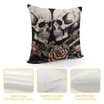 thumbnail image 4 of ARISTURING Gothic Pillow Covers,Skull Couple Decor Throw Pillow Covers for Bedroom Room Sofa Couch,Couple Pillow Covers,Halloween Pillow Covers Gothic Valentines Skeleton Gifts for Women, 4 of 5