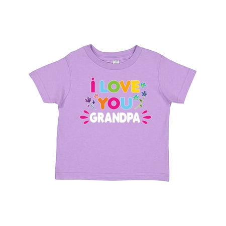 

Inktastic I Love You Grandpa with Flowers Gift Toddler Toddler Girl T-Shirt