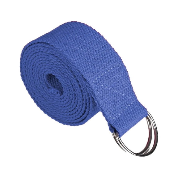 Strap for Stretching – Yoga Stretching Strap Thick Durable Cotton with Adjustable Ring - Dark Blue
