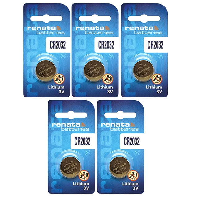 5 x Renata CR2032 Batteries, Lithium Battery 2032 Walmart Canada