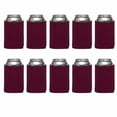 thumbnail image 1 of Three Hearts Collapsible Wedding Can Coolers Set of 10, Bulk Pack - Great for Beer, Soda, Other Beverages - Burgundy, 1 of 5