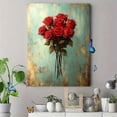thumbnail image 4 of Qisvanset 12x16 Inch Framed Canvas Wall Art Red Rose Bouquet Romantic Vintage Floral Home Gift Wall Art, 4 of 8