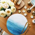 thumbnail image 2 of Round Placemats Blue Theme 15 inch Set of 6 Table Mats for Dining Table Ocean Art Heat Resistant Non-Slip Kitchen & Home Decorative Place Mat Set, 2 of 8
