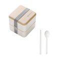 thumbnail image 1 of Teissuly Microwave Lunch Box Japanese Wood Bento Box 2 Layer Container Storage New Teissuly WER202311010482, 1 of 1
