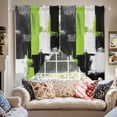 thumbnail image 2 of Abstract Street Art Swag Curtain Valance for Windows, Green Black Geometric Graffiti Window Treatments Short Swag Topper for Kitchen Windows Bathroom Bedroom, 36"x45", 2 of 8