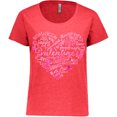 thumbnail image 3 of Inktastic Valentine Words in Pink Women's Plus Size T-Shirt, 3 of 5