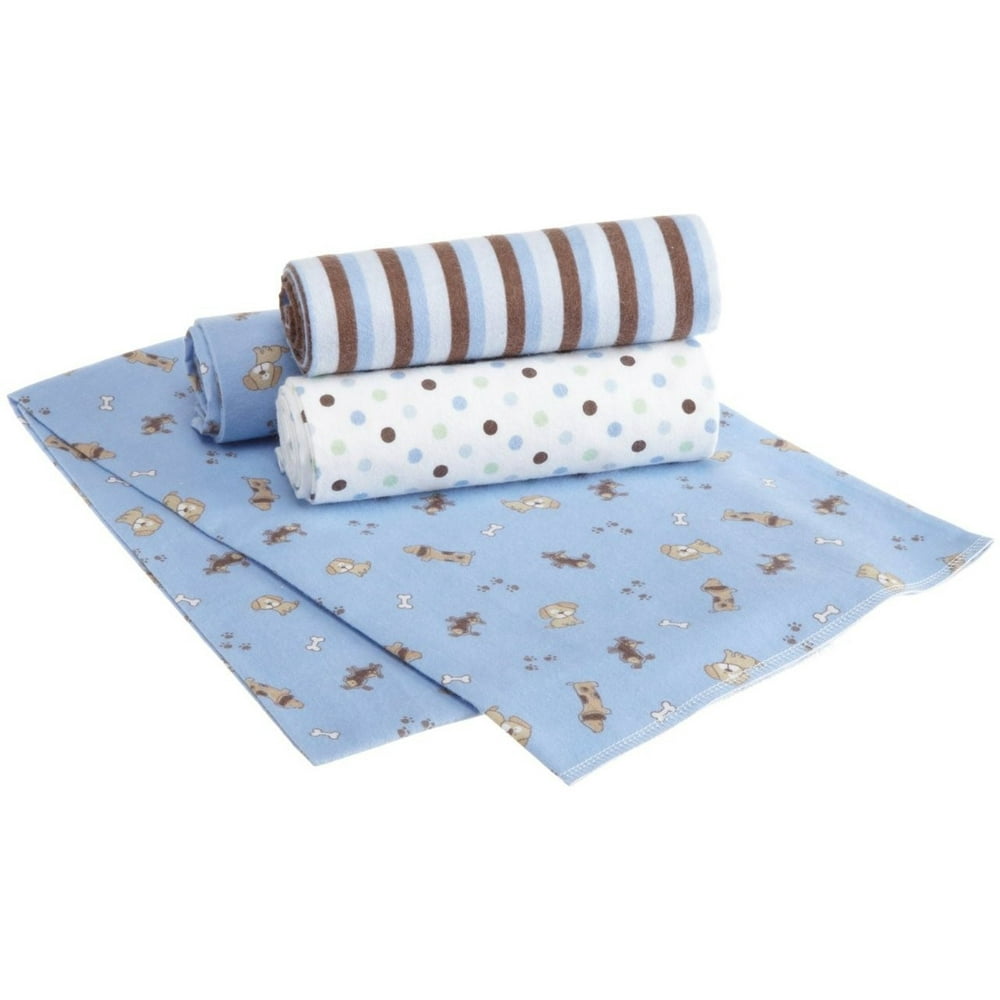 Carter's 4 Pack Wrap Me Up Receiving Blanket, Puppy