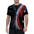 thumbnail image 2 of Men's Digital Camo Quick‑Dry T‑Shirt Summer Crew Neck Short Sleeve UV Protection Top for Fishing Hiking Sports Black L, 2 of 4