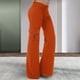 thumbnail image 2 of Pantalones de trabajo para mujer: pantalones harem casuales elásticos de cintura alta, estilo retro, tejido holgado, bolsillos, ideales para yoga y actividades al aire libre., 2 of 4