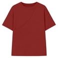 thumbnail image 6 of Pafei Tyugd Pet Pouch Shirt Men with Kangaroo Carrier Loose Oversized Short Sleeve Summer T-Shirt Casual Round Neck Vacation Outfits Wine S, 6 of 6