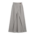 thumbnail image 5 of Summer Womens Skirts Linen High Waisted A-Line Maxi Skirt with Side Pockets for Work, 5 of 6