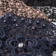 thumbnail image 6 of Boho-Chic Crystal & Pearl Embellished Wide Headbands Plum Blossom Hollow Elegant Floral Beaded Lace Head Coverings for Women, 6 of 8