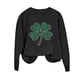 thumbnail image 3 of Ounisa St. Patrick's Day Sweatshirt for Women Clover Graphic T-Shirts Patty's Day Color Long Sleeves Tee Tops, 3 of 7