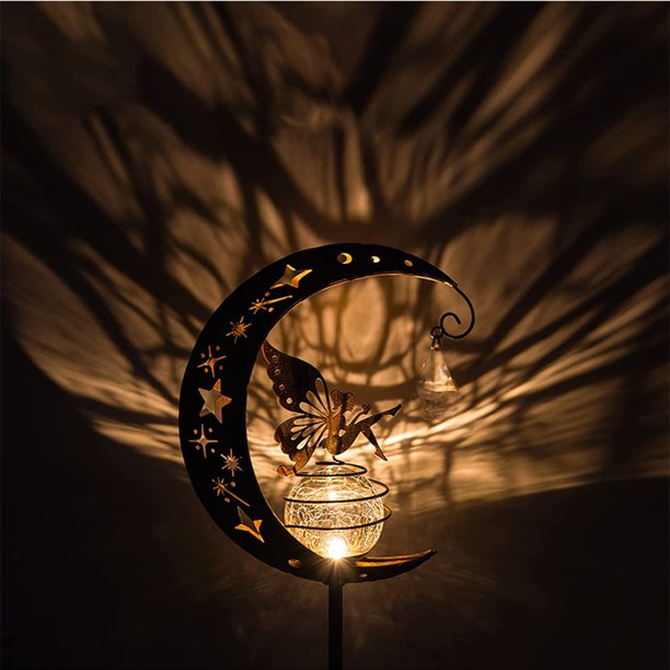 Luz De Tierra Moon Elves Ground Light Interruptor automático Solar Lawn Lamp Cartoon para Home Garden