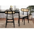 thumbnail image 7 of Baxton Studio Tarana Mid-Century Modern Cream Fabric and Black Finished Wood 2-Piece Dining Chair Set, 7 of 7
