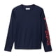 thumbnail image 1 of Columbia Terminal Tackle - Playera de Manga Larga para niño, Logotipo Universitario Azul Marino/Rojo Chispa, Medium, 1 of 4