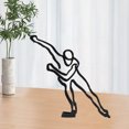 thumbnail image 1 of Escultura de Personajes de Línas, Decoración de Arte de Metal de Atleta Geométrico Para El Hogar, Esprititorio, 1 of 7