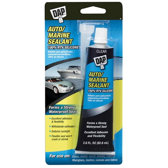 6-Pack of 2.8 oz Dap 694 Clear Auto/Marine Sealant, 100% RTV Silicone