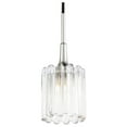thumbnail image 2 of Woodbridge Lighting Regent Park 1Lt Glass Pendant in Chrome/Petite Swizzle, 2 of 5