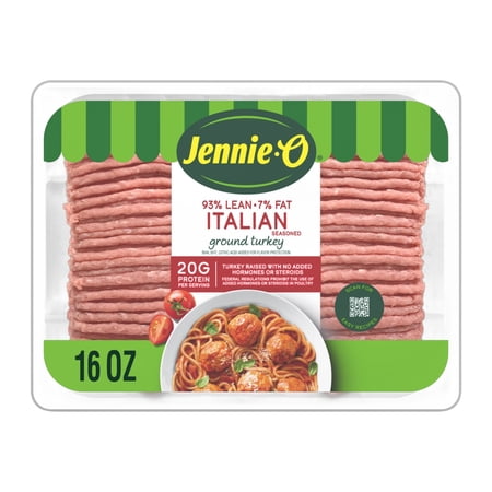 JENNIE-O Italian Seasoned Ground Turkey, 16 oz Plastic Tray