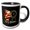 Black/White, variant on 3drose, Image of Christmas Santa Claus Monogram- Letter A- Not Foil Embossed, 11oz Two-tone Green Mug