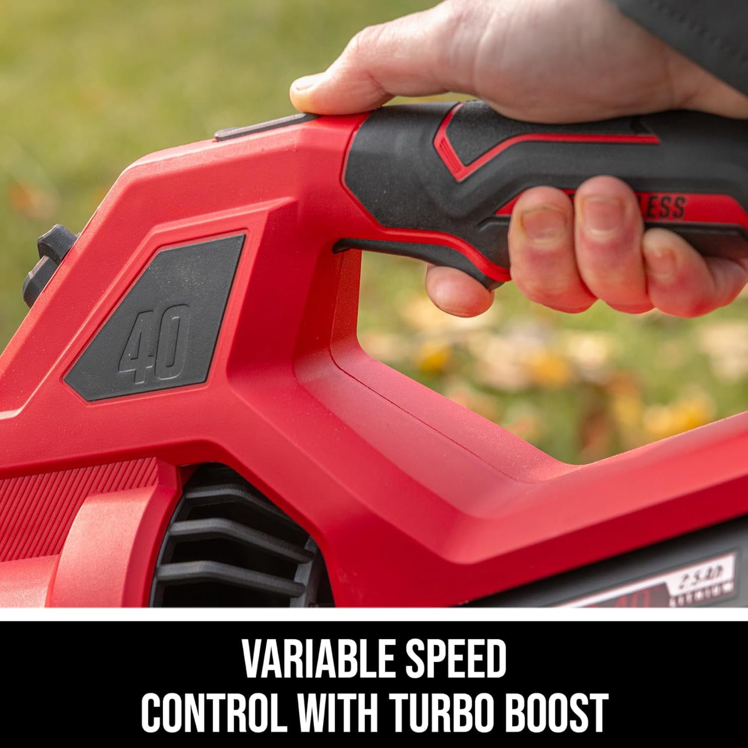 SKIL PWR CORE Brushless 40V 460 CFM 120 MPH Leaf Blower, 2.0Ah Battery and Charger, BL0460C-11