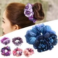 thumbnail image 1 of Ybeauty Flower Decor Hair Tie Faux Pearl Elegant Beads Bun Hair Ring Hair Accessories, 1 of 8